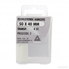 ZELFKLEVENDE HANGERS TRANSP. 50X40 MM