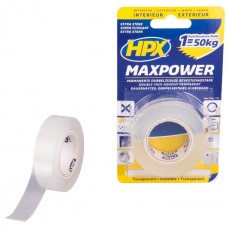 MAX POWER TRANSPARENT BEVESTIGINGSTAPE - 19MM X 2M