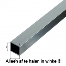 VIERKANTE BUIS ALU NATUUR 15X15X1/1M ALUMINIUM PROFIEL