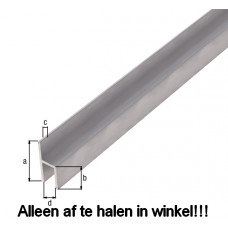 STOELPROF ALU ANO 26X11X1,5X8/1M ALUMINIUM PROFIEL