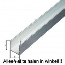 PROFIEL U ALU BLANK 6X6X6X1/1M ALUMINIUM PROFIEL