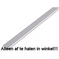 AFDEKLIJST AFGERONDE KANTEN ALU 19X4/1 ALUMINIUM PROFIEL