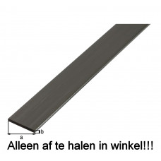 PLATTE STANG ALU ZILVER 25X2/2M ALUMINIUM PROFIEL