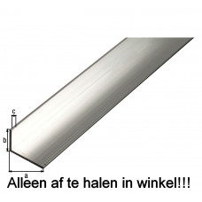 HOEKPROFIEL ALU BLANK 30X15X2/2M ALUMINIUM PROFIEL