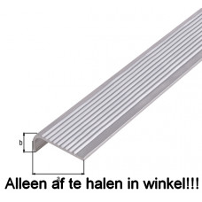 TRAPBESCH LIJST ALU NATUUR 25X6X2/2M ALUMINIUM PROFIEL