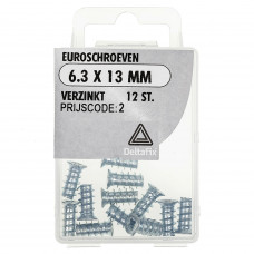 EUROSCHROEVEN 6.3 X 13 MM VERZINKT 12 ST.