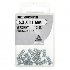 EUROSCHROEVEN 6.3 X 11 MM VERZINKT 12 ST.