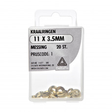 KRAALRINGEN MESSING 11X3.5MM 20 ST