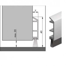 PDS-B WIT DORPELSTRIP BORSTEL 100 CM