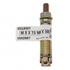 KEILBOUT MET MOER VZ M8 X 55 MM X 40 1ST