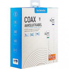 COAXKABEL MALE - FEMALE 10 M WIT/ZILVER - ZIGGO