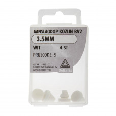 AANSLAGDOP BERKVENS 3.5MM RAL 9010 4ST.