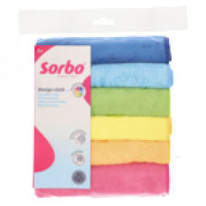 MICROVEZELDOEK ASSORTI 40X40CM 6 ST SCHOONMAAK DOEKEN AANRECHT