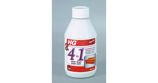 HG 4 IN 1 VOOR LEER 250 ML HG 4 in 1 voor leer | reinigt, voedt, beschermt en