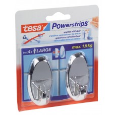 TESA POWERSTRIPS CHROOM OVAAL 58050/12 (KERN)