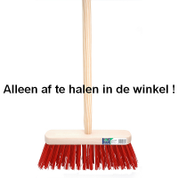 BEZEM FSC 29CM, KUNSTVEZEL ROOD MM +STEEL 150CM +STOKHOUDER BEZEM FSC 29CM, KUNSTVEZEL ROOD MM +STEEL 150CM +STOKHOUDER